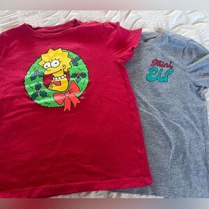 Old Navy Festive Red and Gray Kids Tees